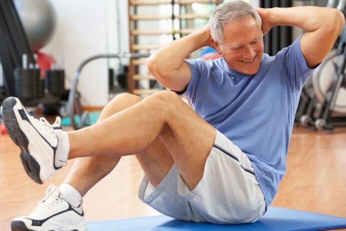 a man who does exercise to treat prostatitis